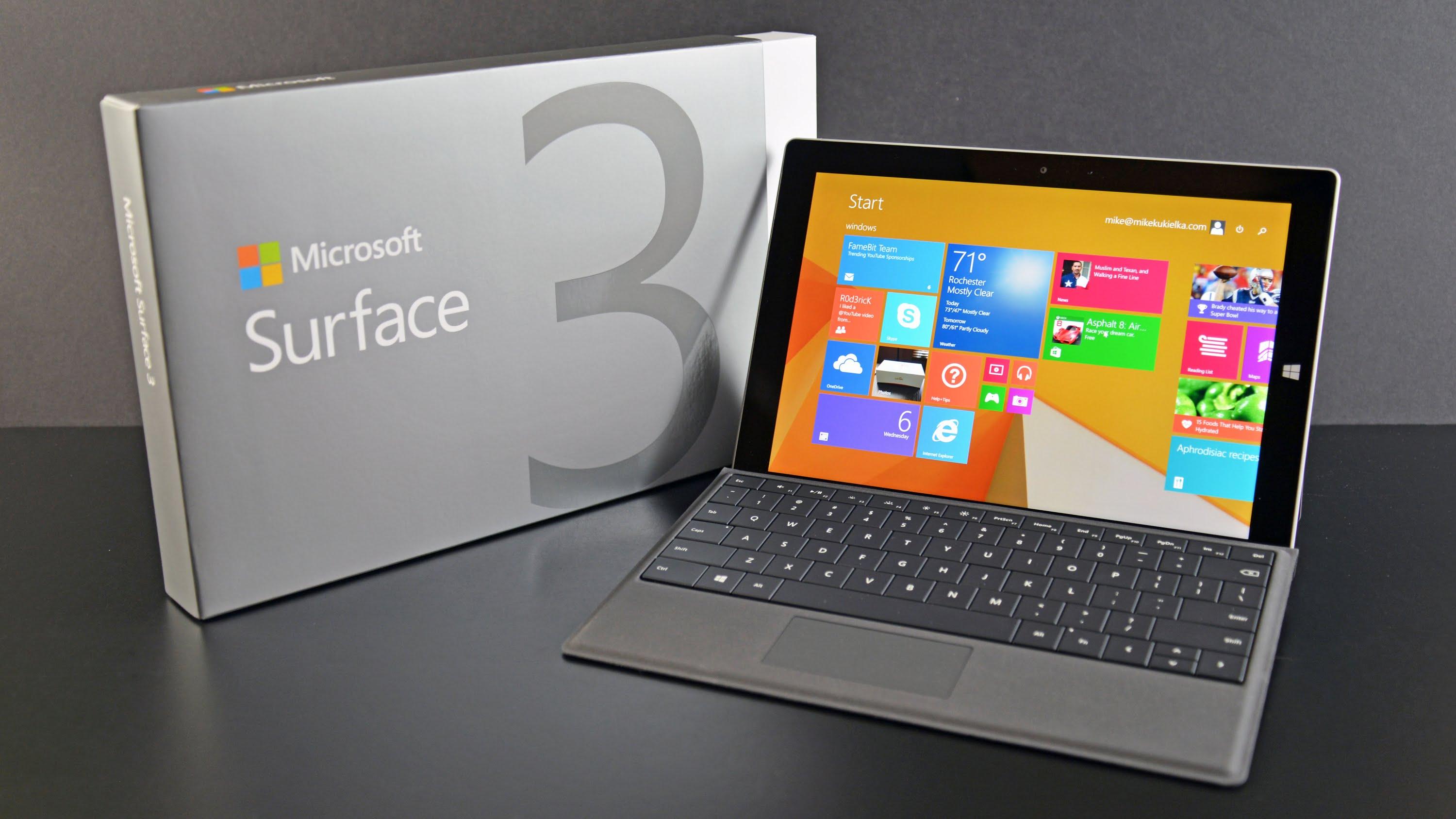 Surface Pro 3 Core i5-4300U Ram 4Gb Ssd 128Gb Màn 2k cảm ứng
