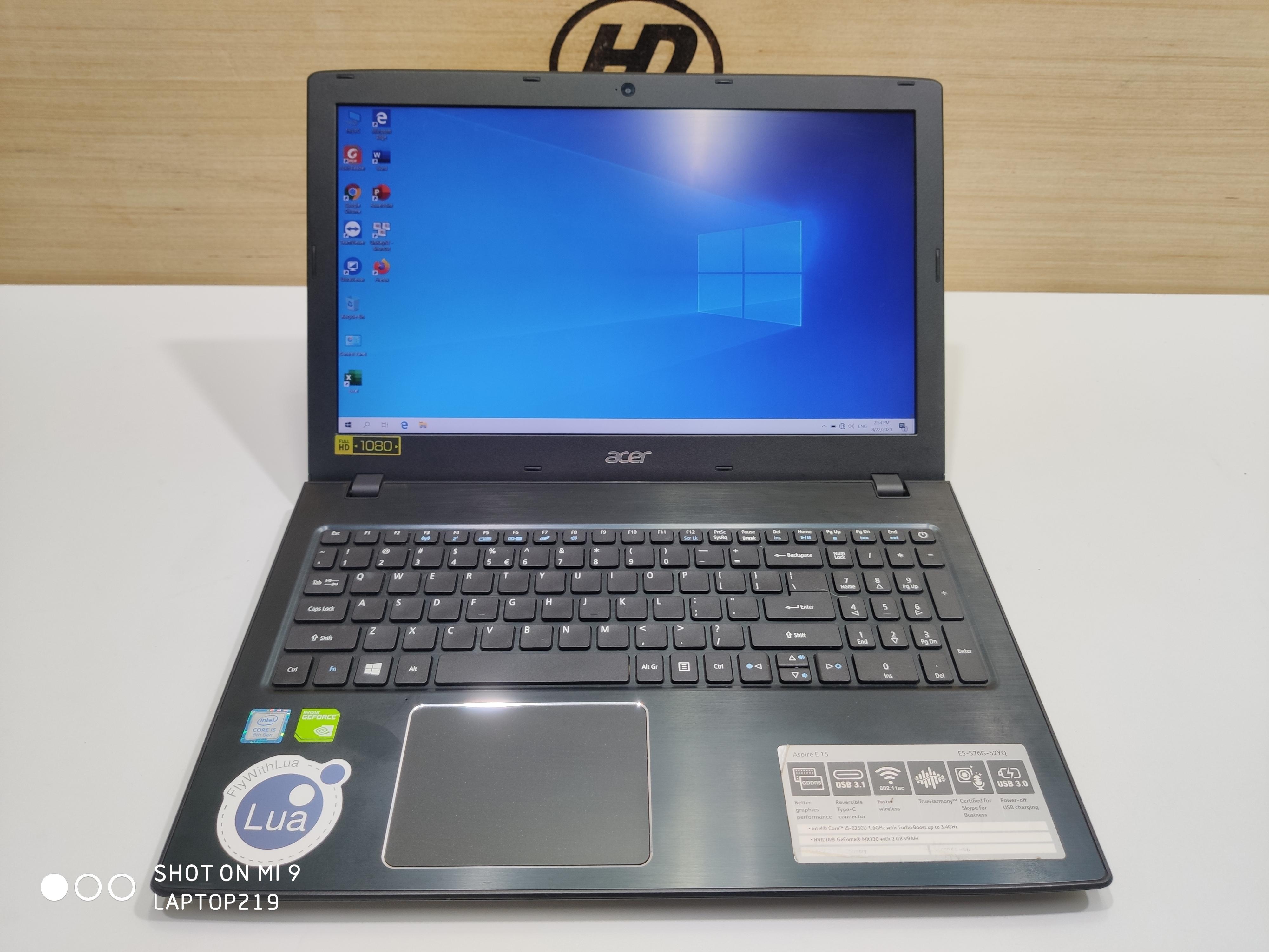 Acer Aspire E5 576G-52YQ Core i5-8250u Ram 8Gb Ssd 256Gb